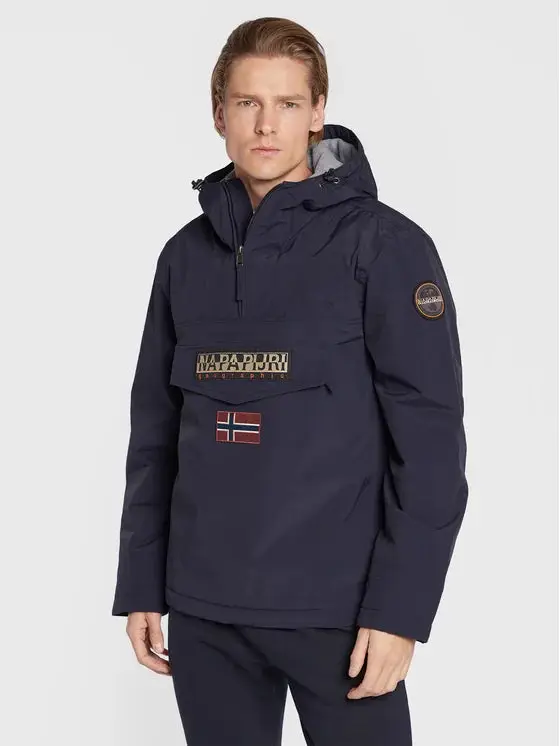 Giubbotto Uomo Blu Rainforest con Cappuccio