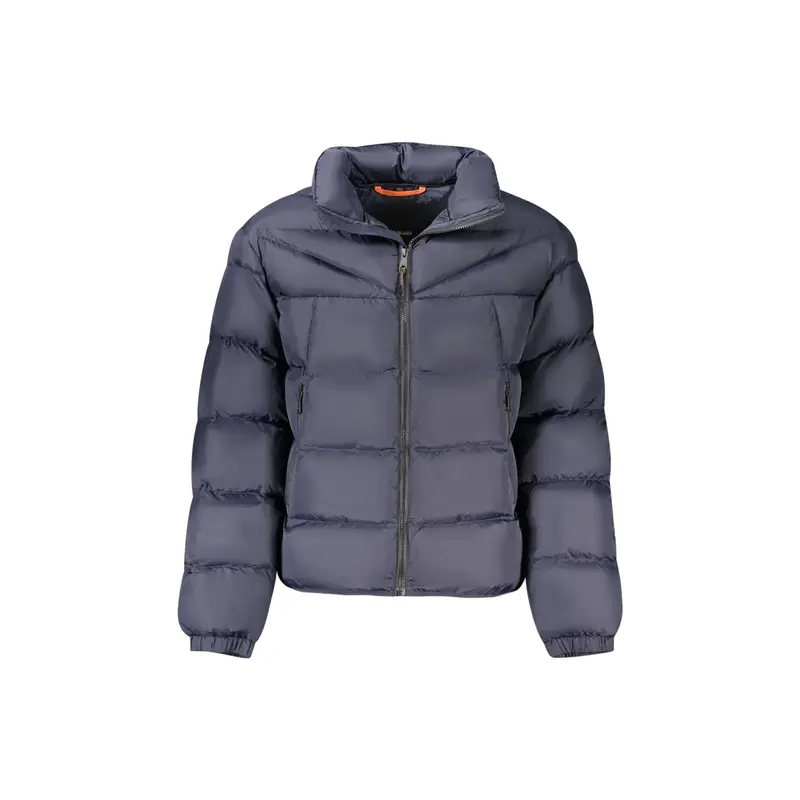 Giubbotto Uomo Blu Relaxed Fit con Tasche e Dettagli Logo