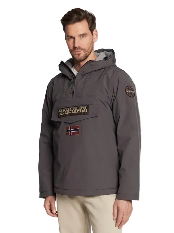 Giubbotto Uomo Grigio Rainforest con Cappuccio