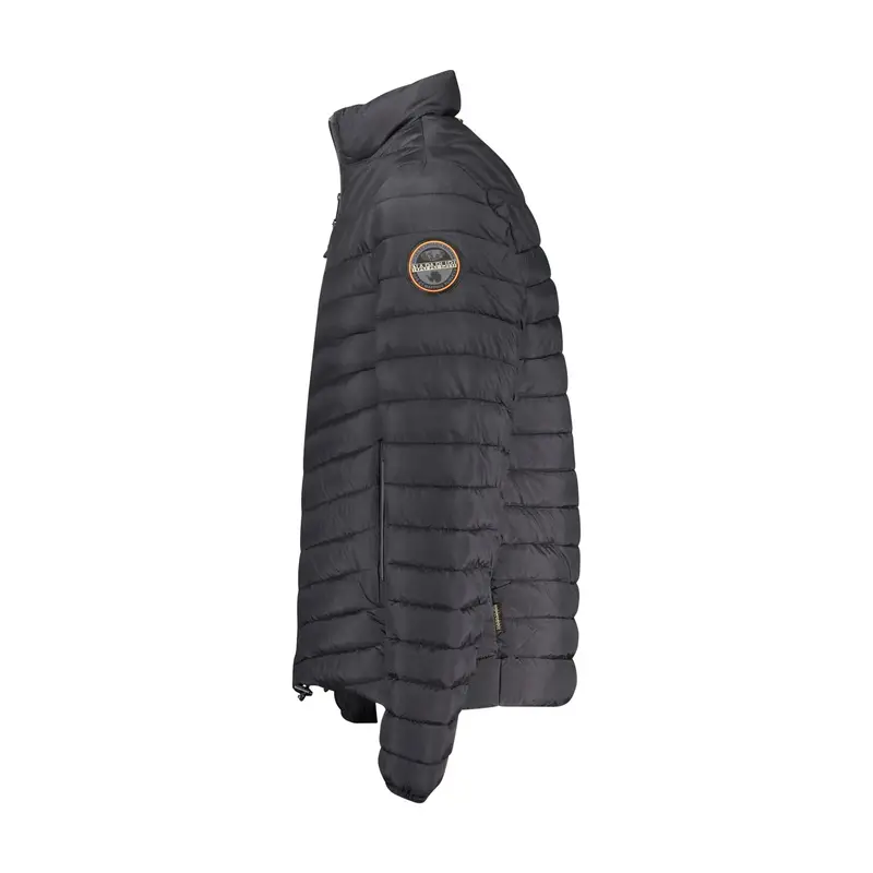 Giubbotto Uomo Nero con Zip e Logo miniatura 3