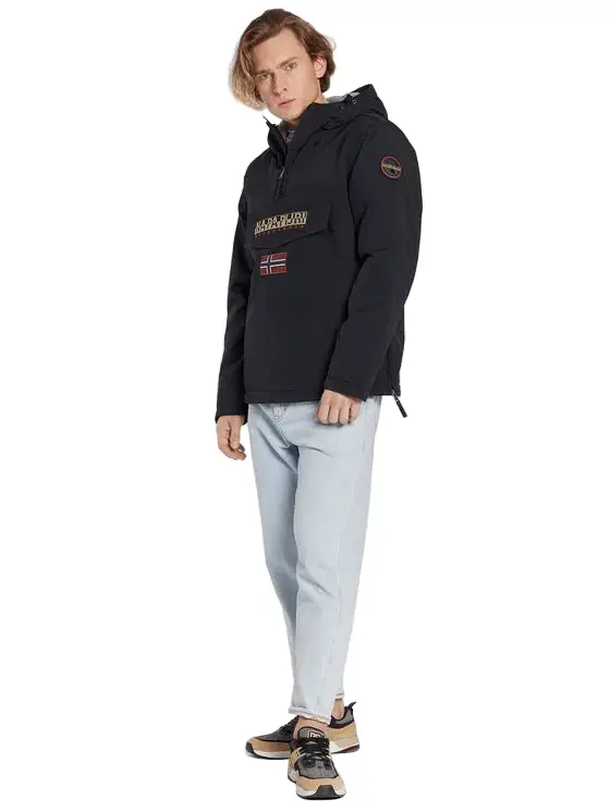 Giubbotto Uomo Nero Rainforest con Cappuccio miniatura 2