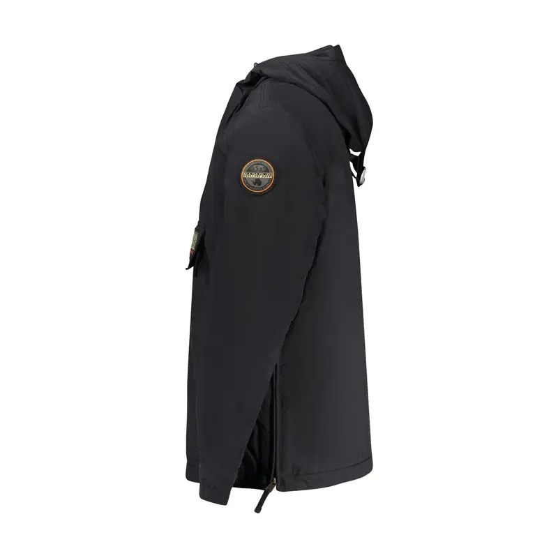 Giubbotto Uomo Nero Rainforest Pocket con Cappuccio e Tasca Frontal miniatura 3