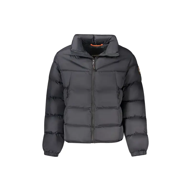 Giubbotto Uomo Nero Relaxed Fit con Tasche e Dettagli Logo