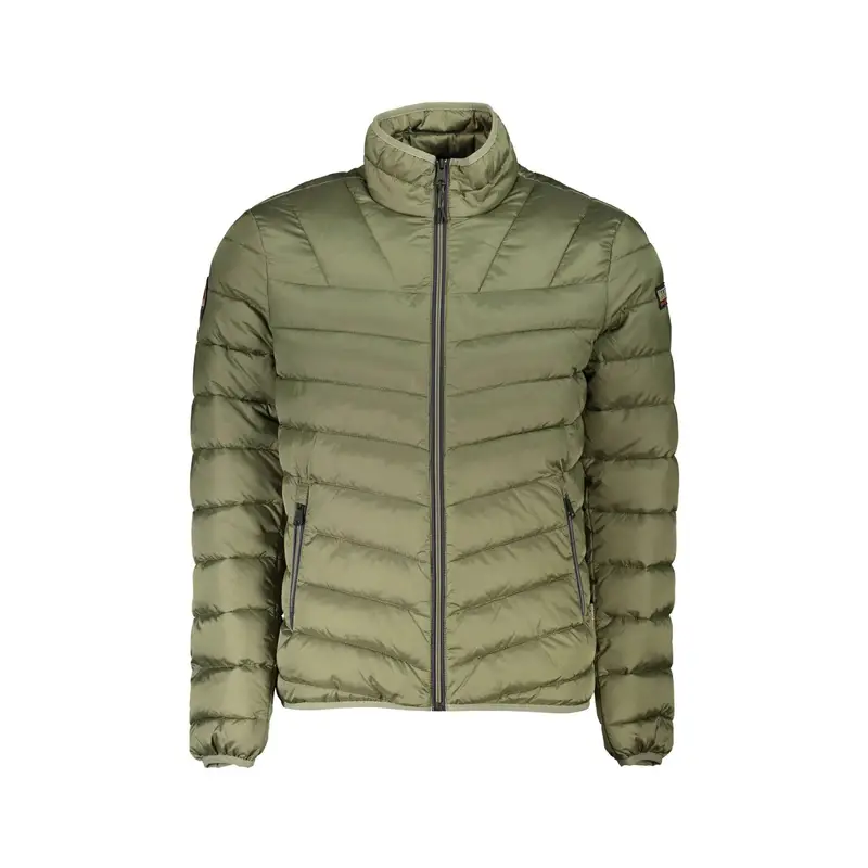 Giubbotto Uomo Verde con Tasche e Zip