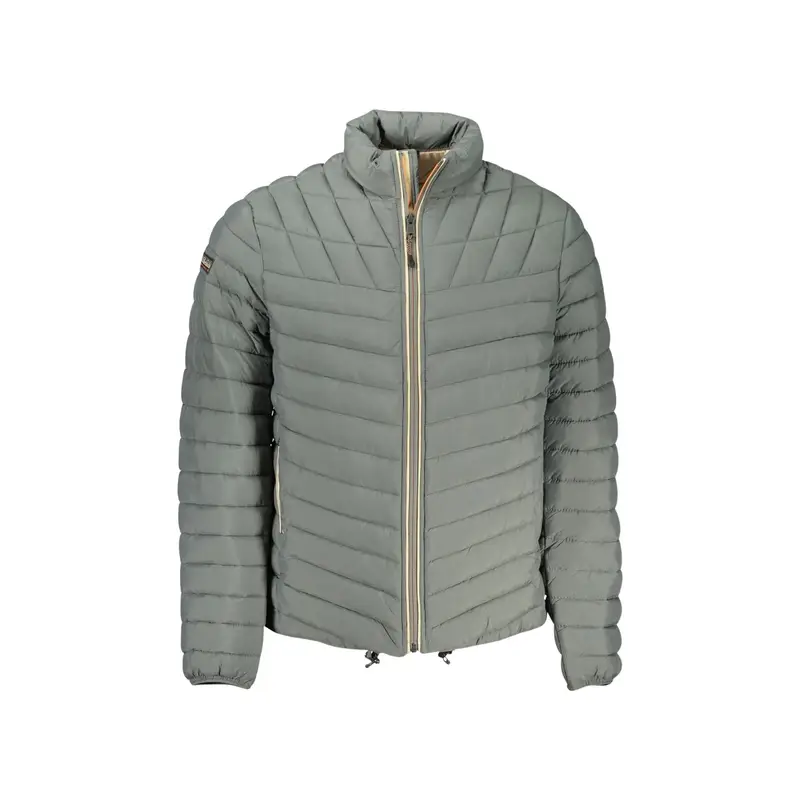 Giubbotto Uomo Verde con Zip e Logo