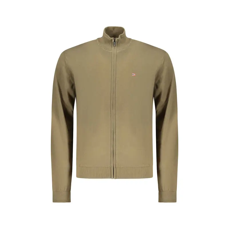 Maglia Cardigan Uomo Verde Ricamo