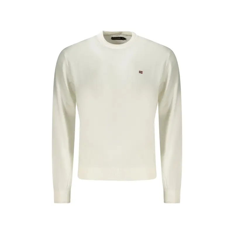 Maglia Uomo Bianca Ricamo Bianco