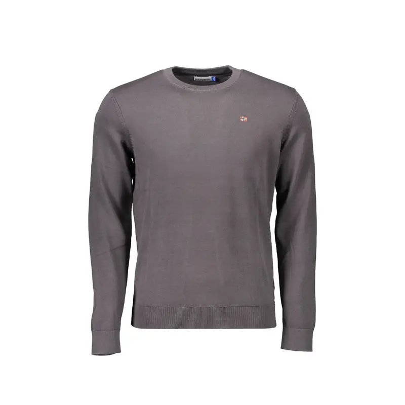 Maglia Uomo Grigia Girocollo Maniche Lunghe Grigio