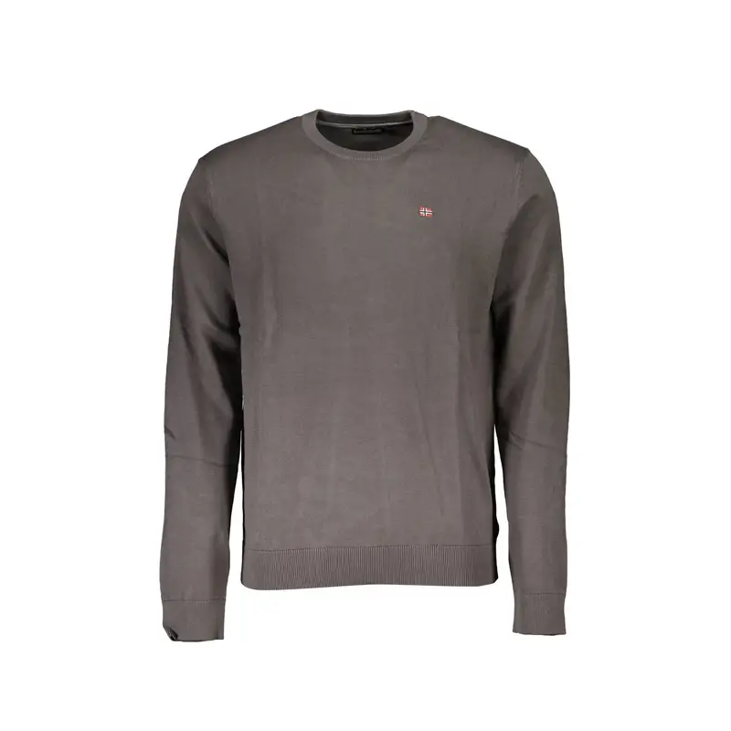 Maglia Uomo Grigia Ricamo Grigio