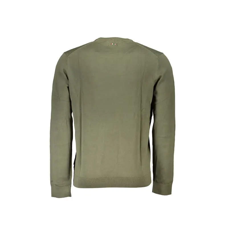 Maglia Uomo Verde Girocollo Regular Fit con Ricamo e Logo miniatura 2