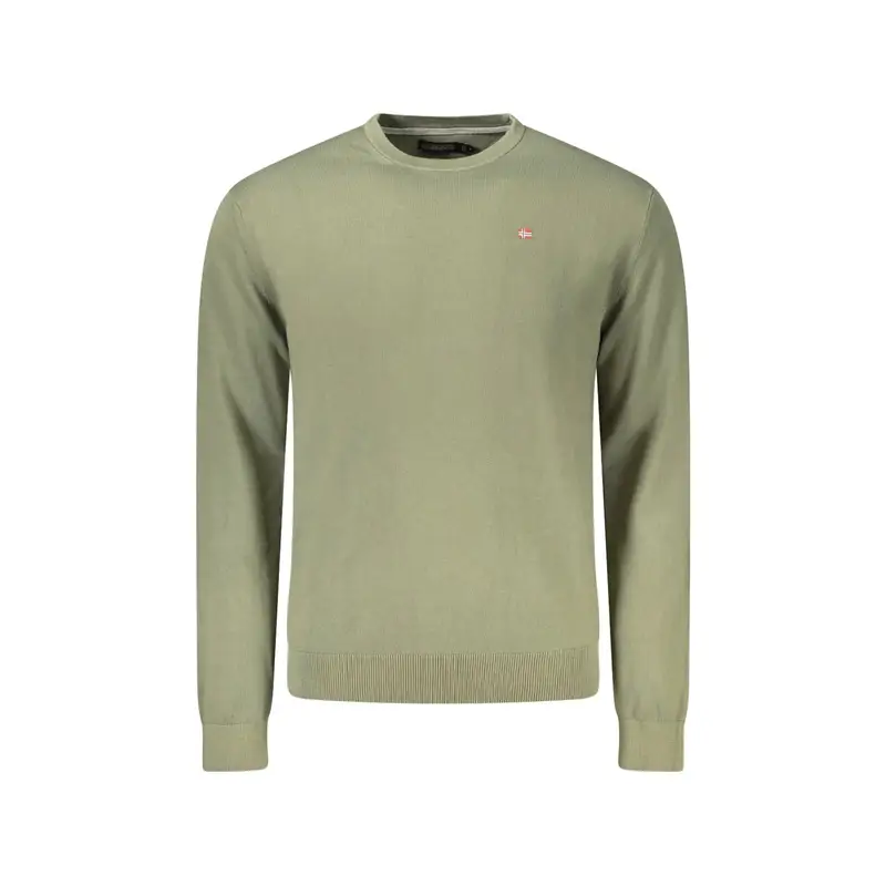 Napapijri Maglia Uomo Verde con Ricamo
