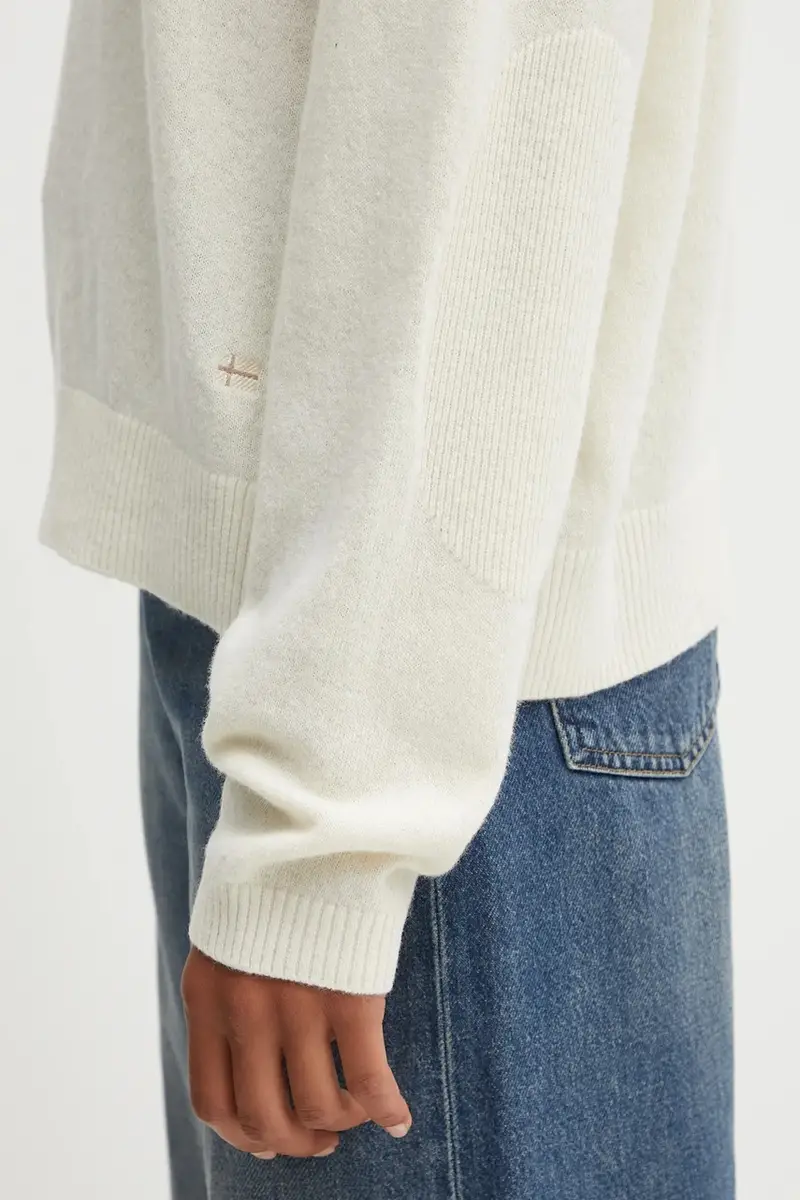 maglione con lana D-Mis colore beige NP0A88XKN1J1 miniatura 4