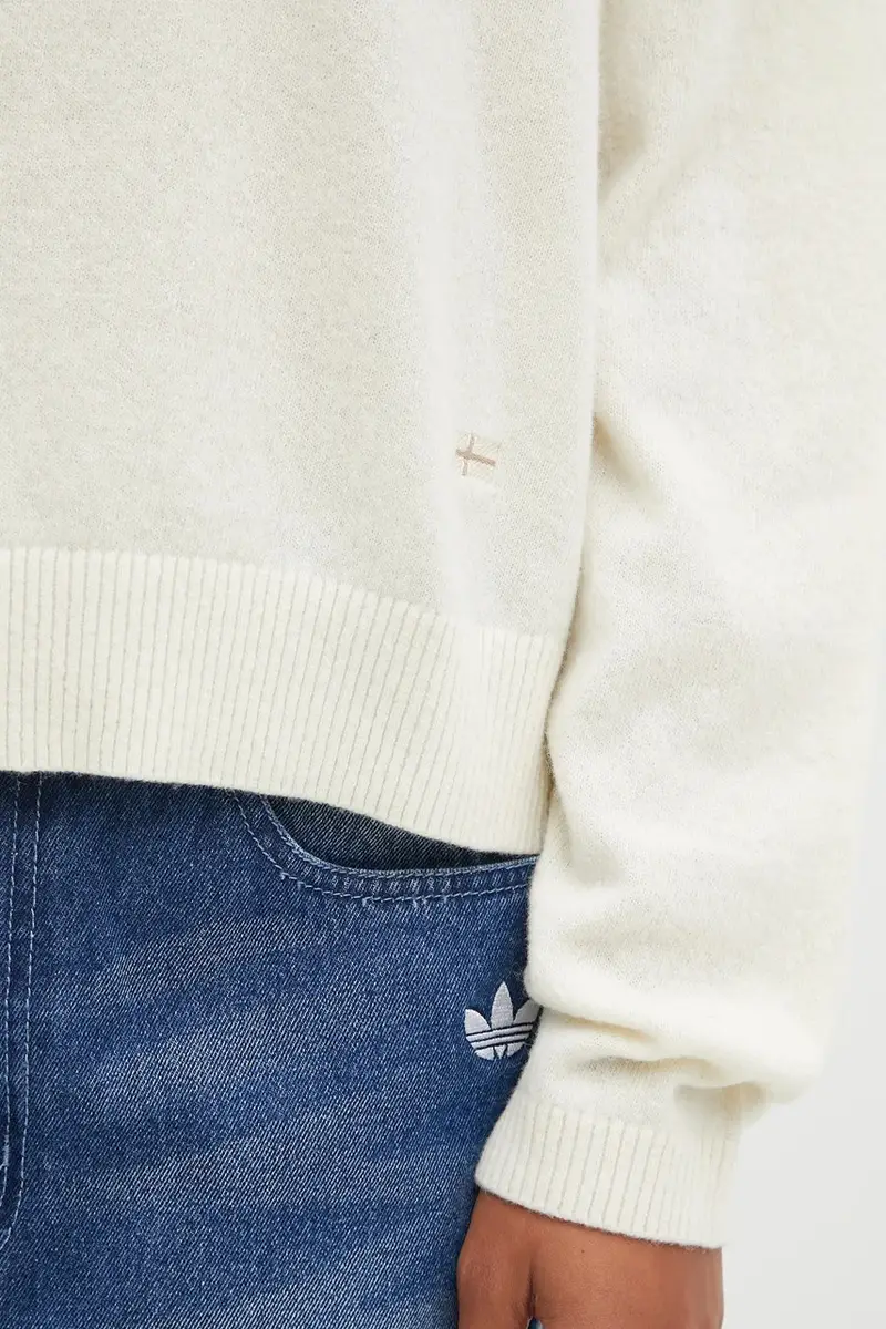 maglione con lana D-Mis colore beige NP0A88XLN1J1 miniatura 4