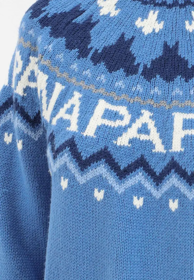 Maglione girocollo D-UBAYE azzurro da donna miniatura 3