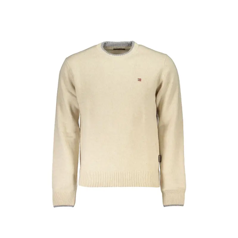 Maglione Uomo Beige Ricamo