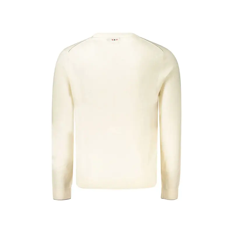 Maglione Uomo Bianco Girocollo con Ricamo Logo miniatura 2