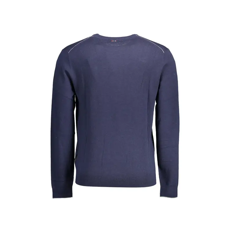 Maglione Uomo Blu Girocollo Maniche Lunghe miniatura 2