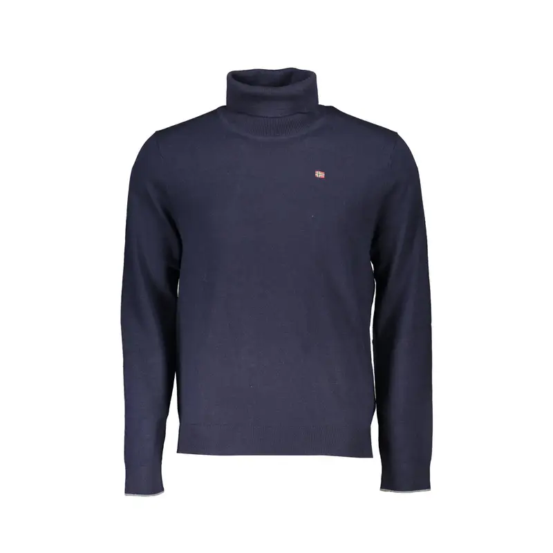 Maglione Uomo Blu Ricamo