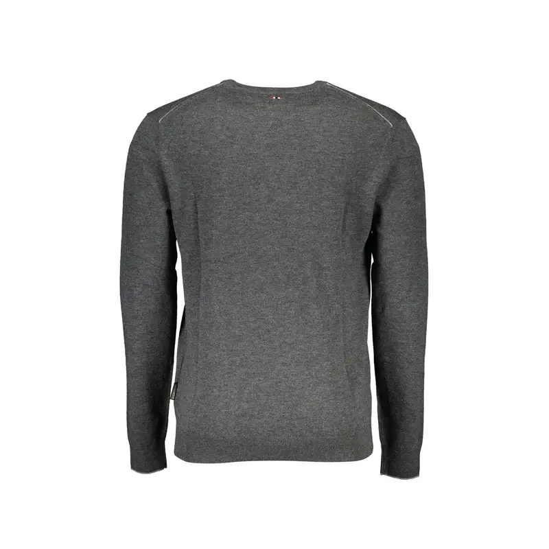 Maglione Uomo Grigio Girocollo Maniche Lunghe miniatura 2