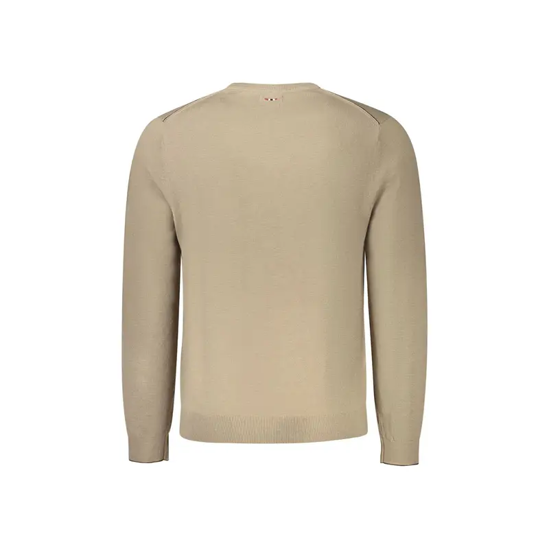 Maglione Uomo Marrone Girocollo con Ricamo Logo miniatura 2