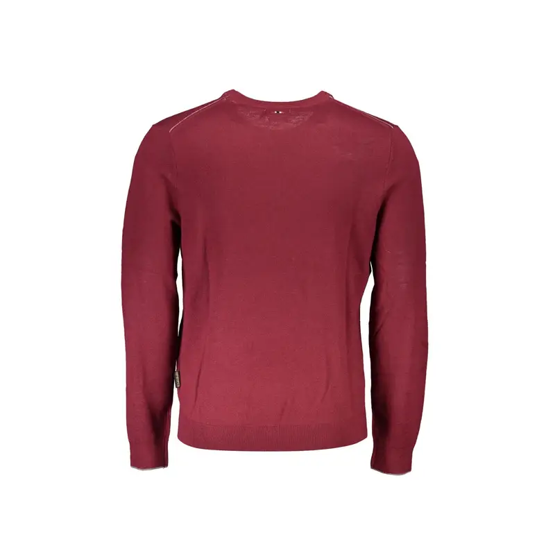 Maglione Uomo Rosso Girocollo con Ricamo Logo miniatura 2