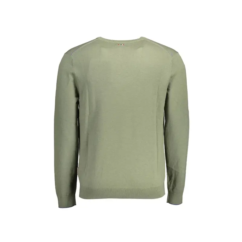 Maglione Uomo Verde Girocollo Maniche Lunghe miniatura 2