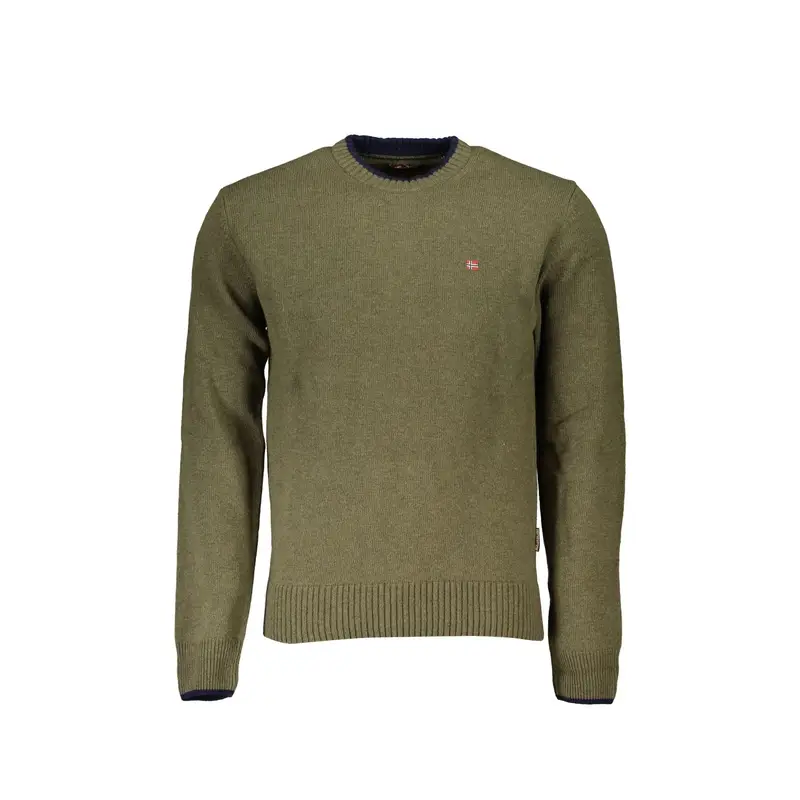 Maglione Uomo Verde Ricamo