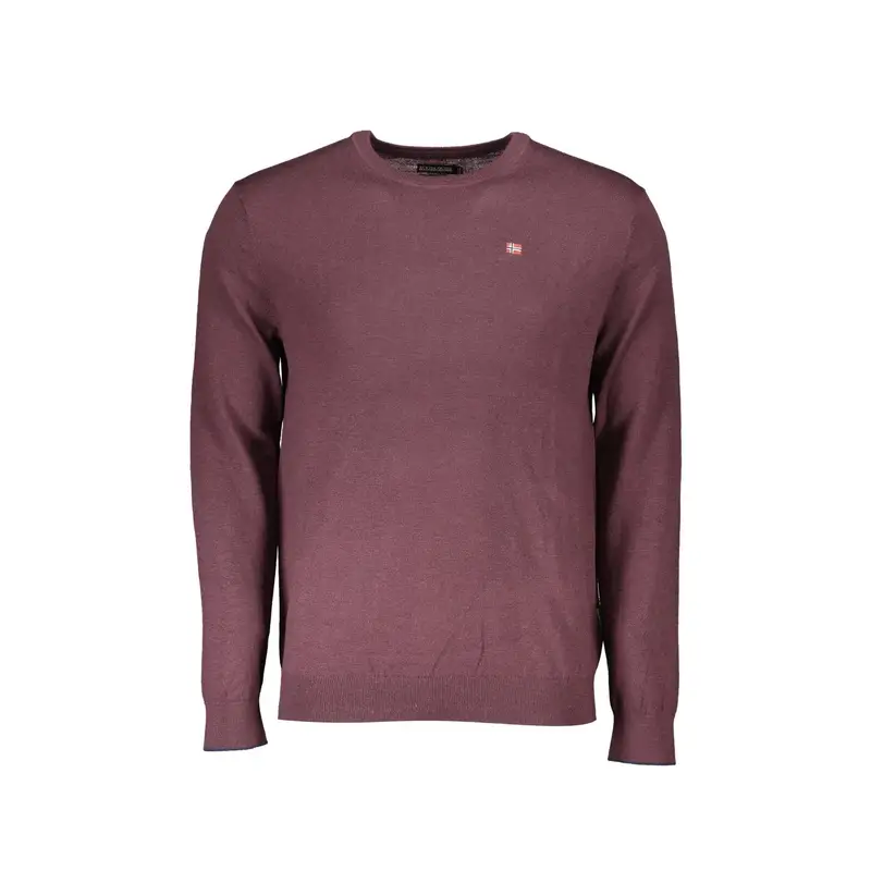 Maglione Uomo Viola Ricamo
