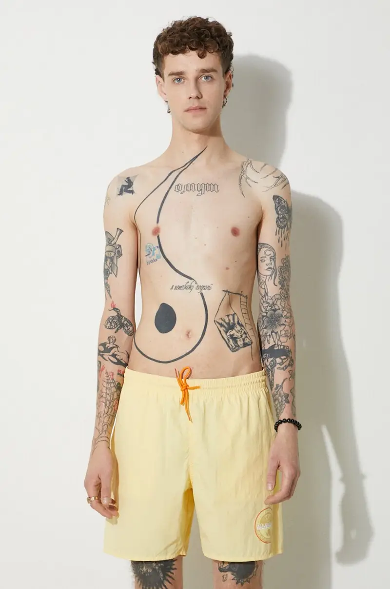 pantaloncini da bagno uomo Giallo