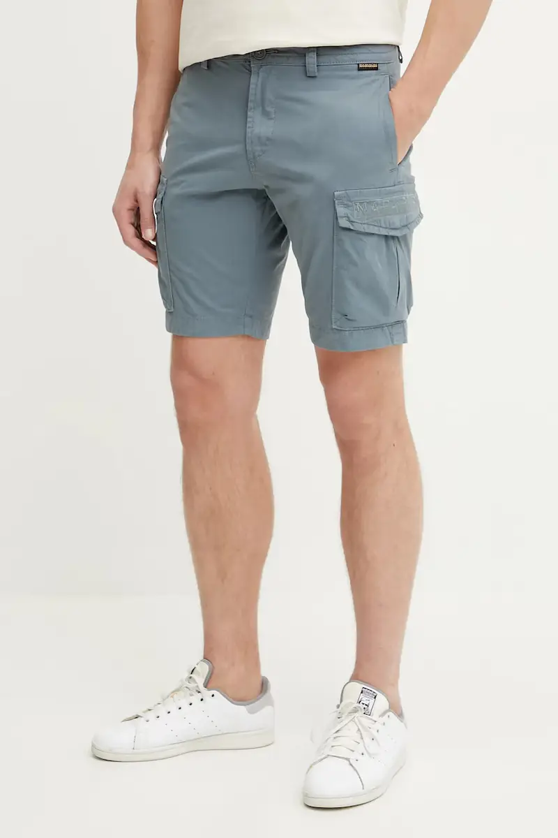 pantaloncini in cotone N-Deline uomo colore blu NP0A4HOTG1Y1