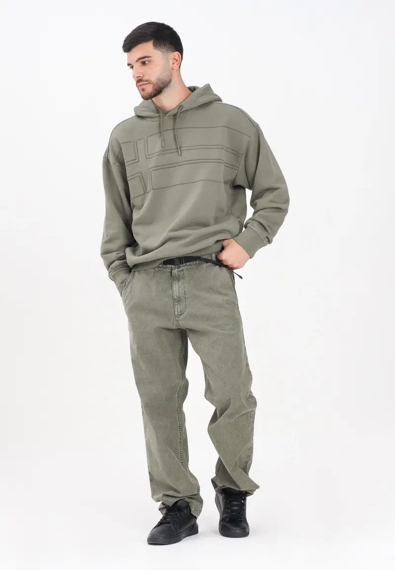 Pantalone Chino Enego verde da uomo miniatura 2