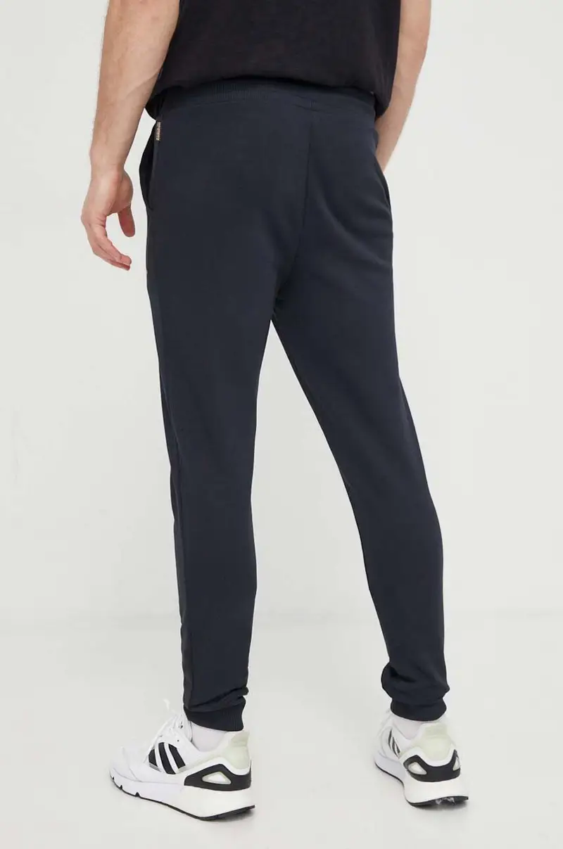 pantaloni da jogging in cotone colore nero miniatura 3