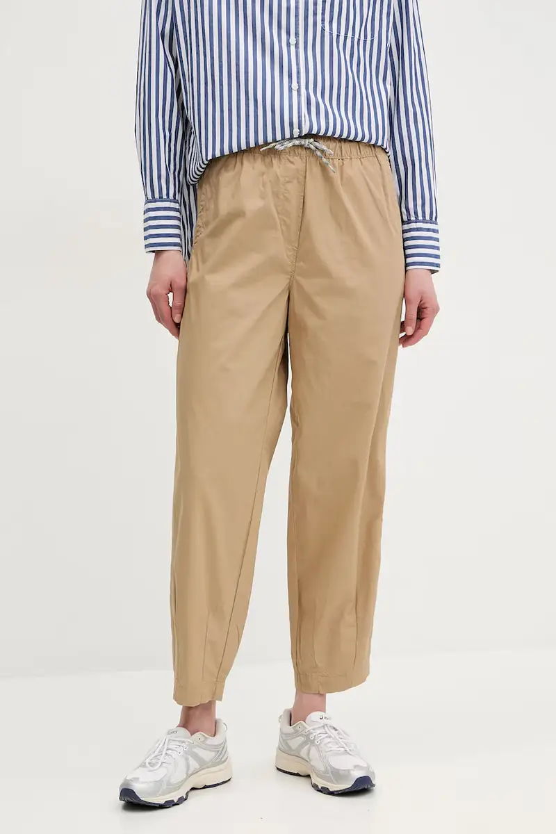 pantaloni in cotone M-Cisa donna colore beige NP0A4IFVN1Q1