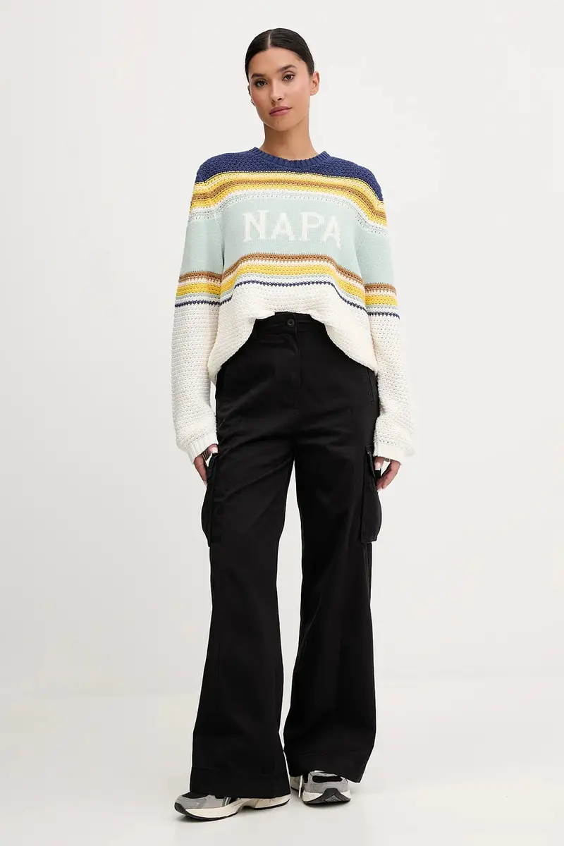 pantaloni in cotone M-Selva donna colore nero NP0A4IL49411 miniatura 2