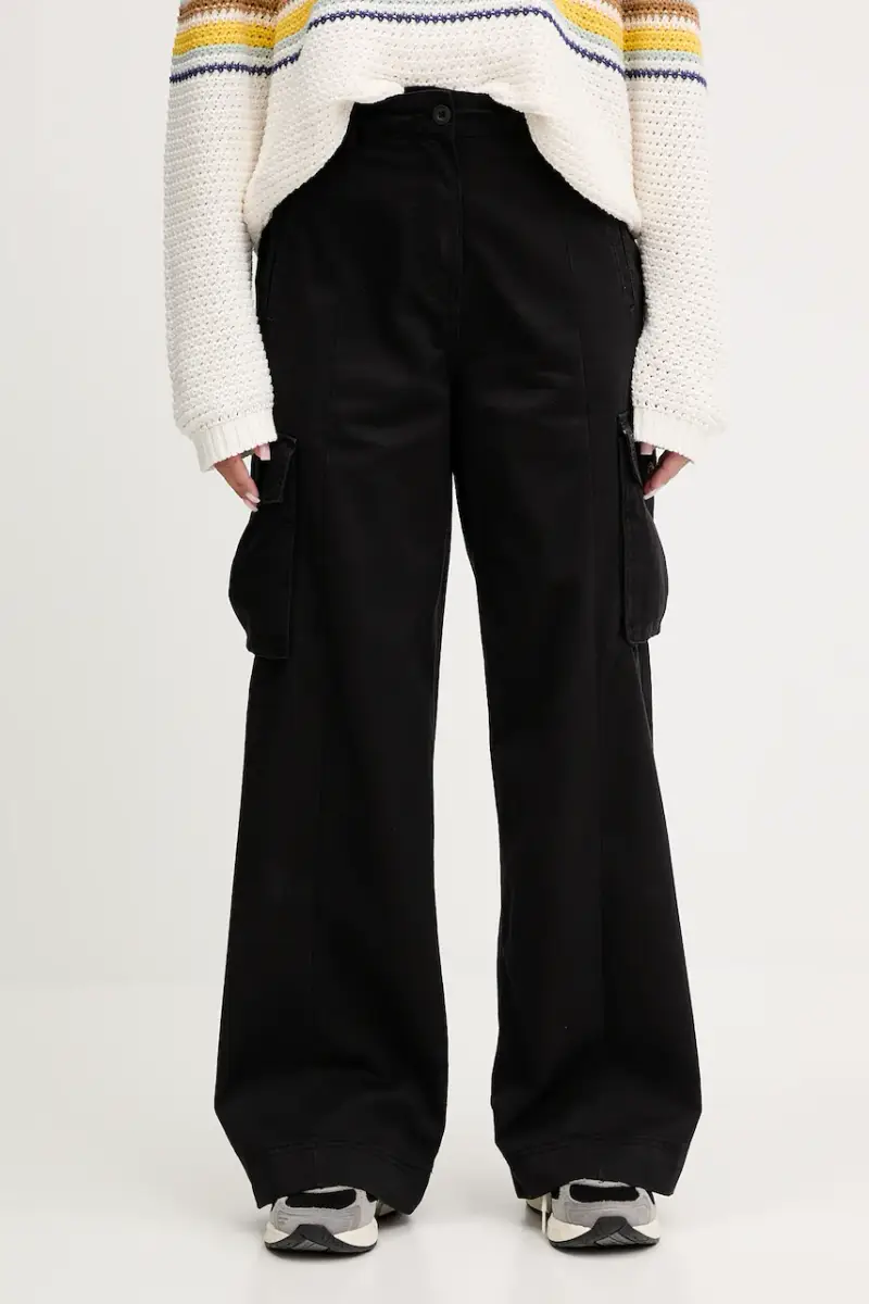 pantaloni in cotone M-Selva donna colore nero NP0A4IL49411