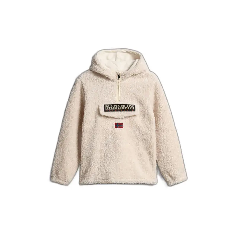 Pile con cappuccio a mezza zip per bambini Napapijri T-Burgee | Napapijri Beige