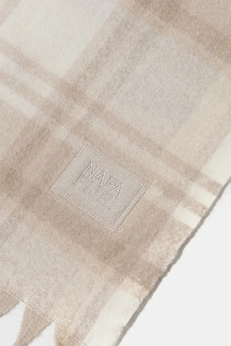 scialle con lana F-Penia colore beige NP0A88WVN1J1 miniatura 3