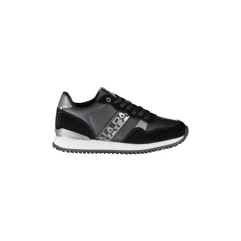 Scarpe Sneakers Donna Nere con Lacci a Contrasto Nero