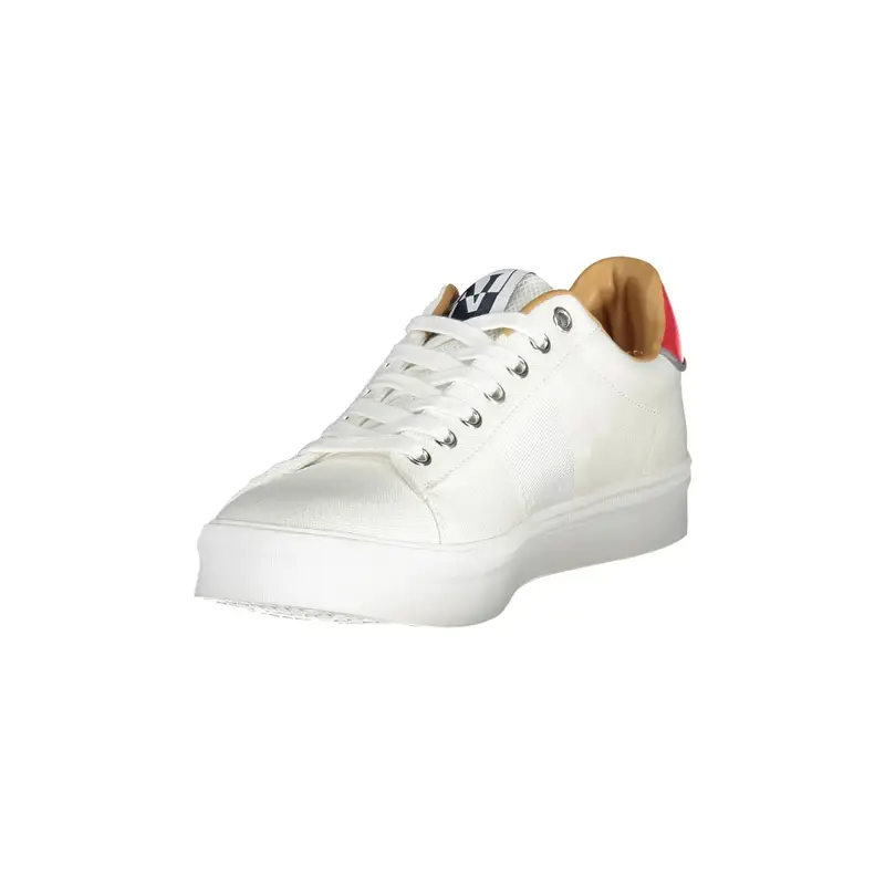 Scarpe Sneakers Uomo Bianche con Dettagli a Contrasto Bianco miniatura 2