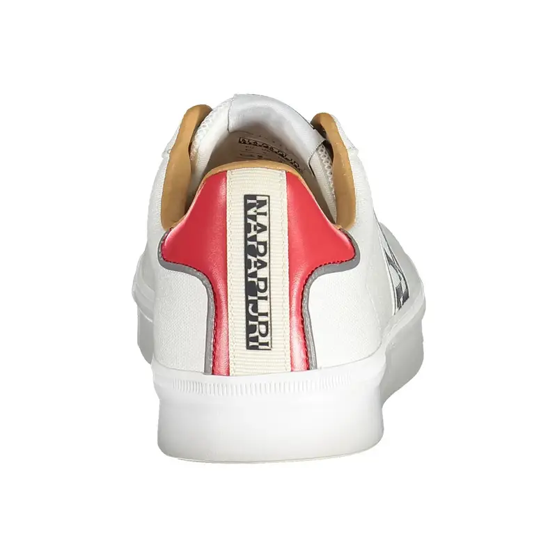 Scarpe Sneakers Uomo Bianche con Dettagli a Contrasto Bianco miniatura 3