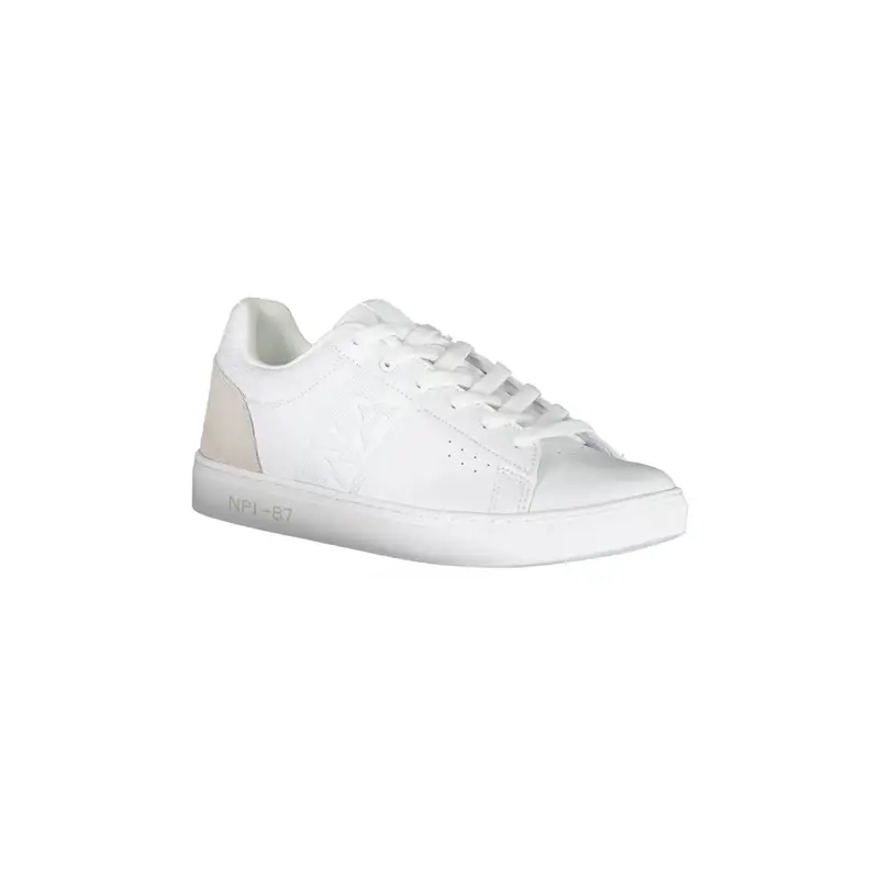 Scarpe Sneakers Uomo Bianche con Dettagli a Contrasto Bianco miniatura 2