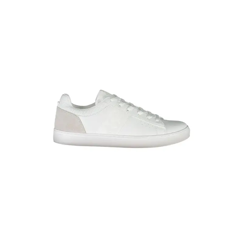 Scarpe Sneakers Uomo Bianche con Dettagli a Contrasto Bianco