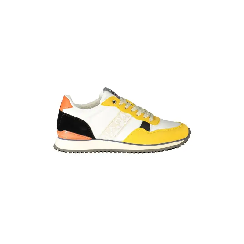 Scarpe Sneakers Uomo Gialle con Dettagli a Contrasto Giallo