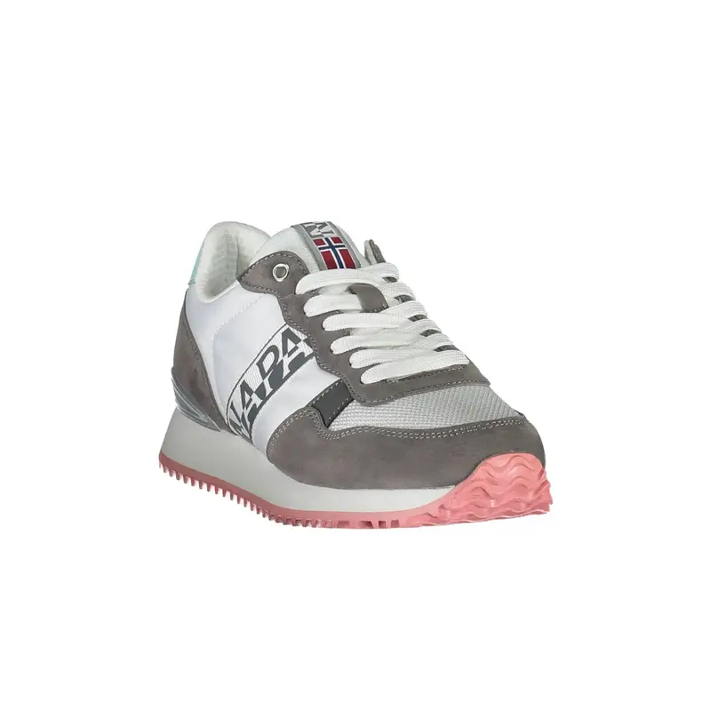 Scarpe Sportive Donna Bianche con Doppio Laccio Bianco miniatura 3