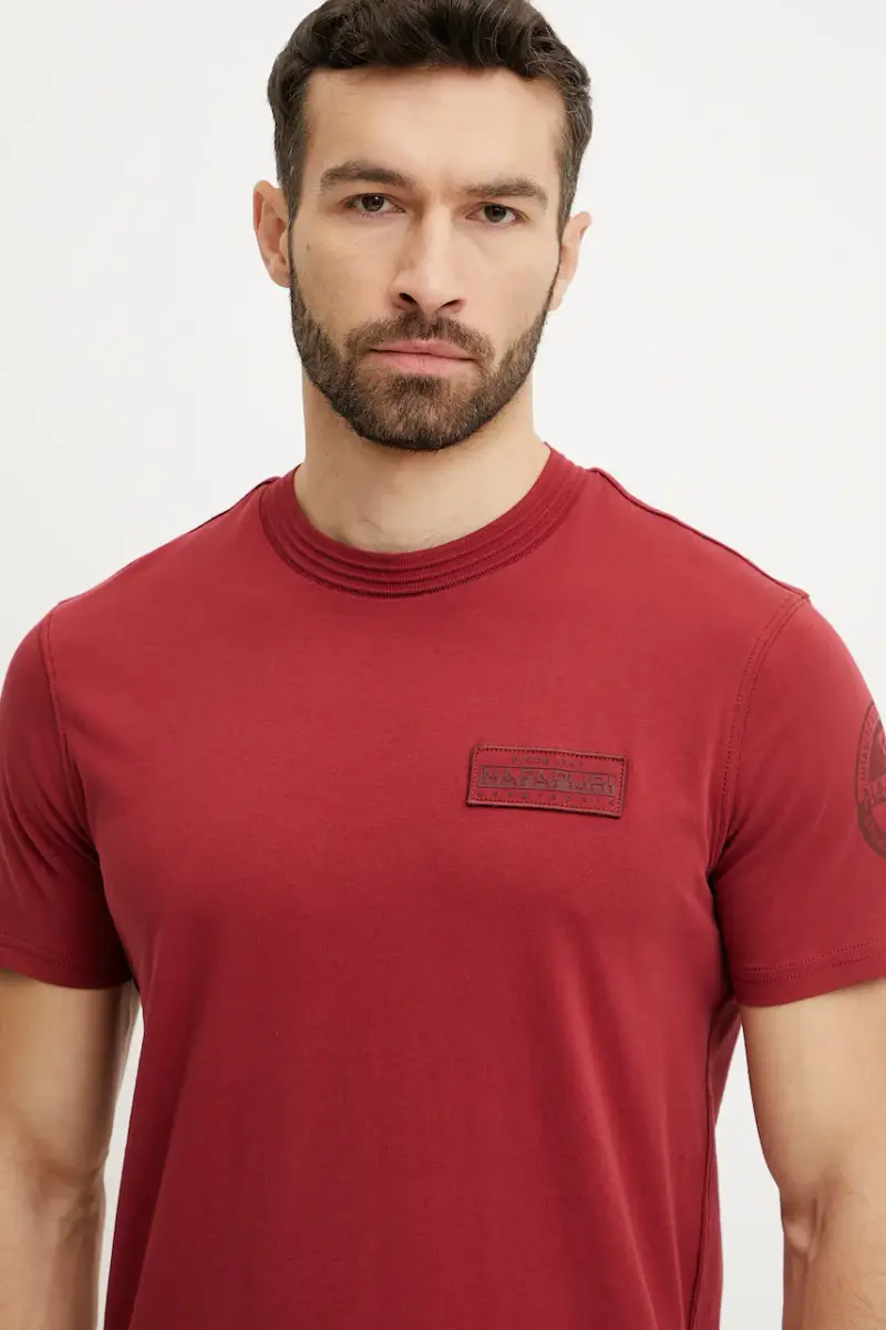 Napapijri T-shirt Uomo Rosso 3348754 miniatura 4