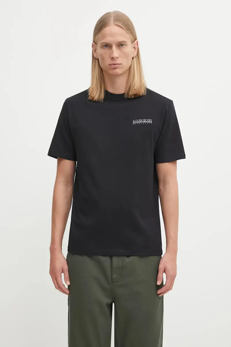 Napapijri T-shirt Uomo Nero 2471141 miniatura 3