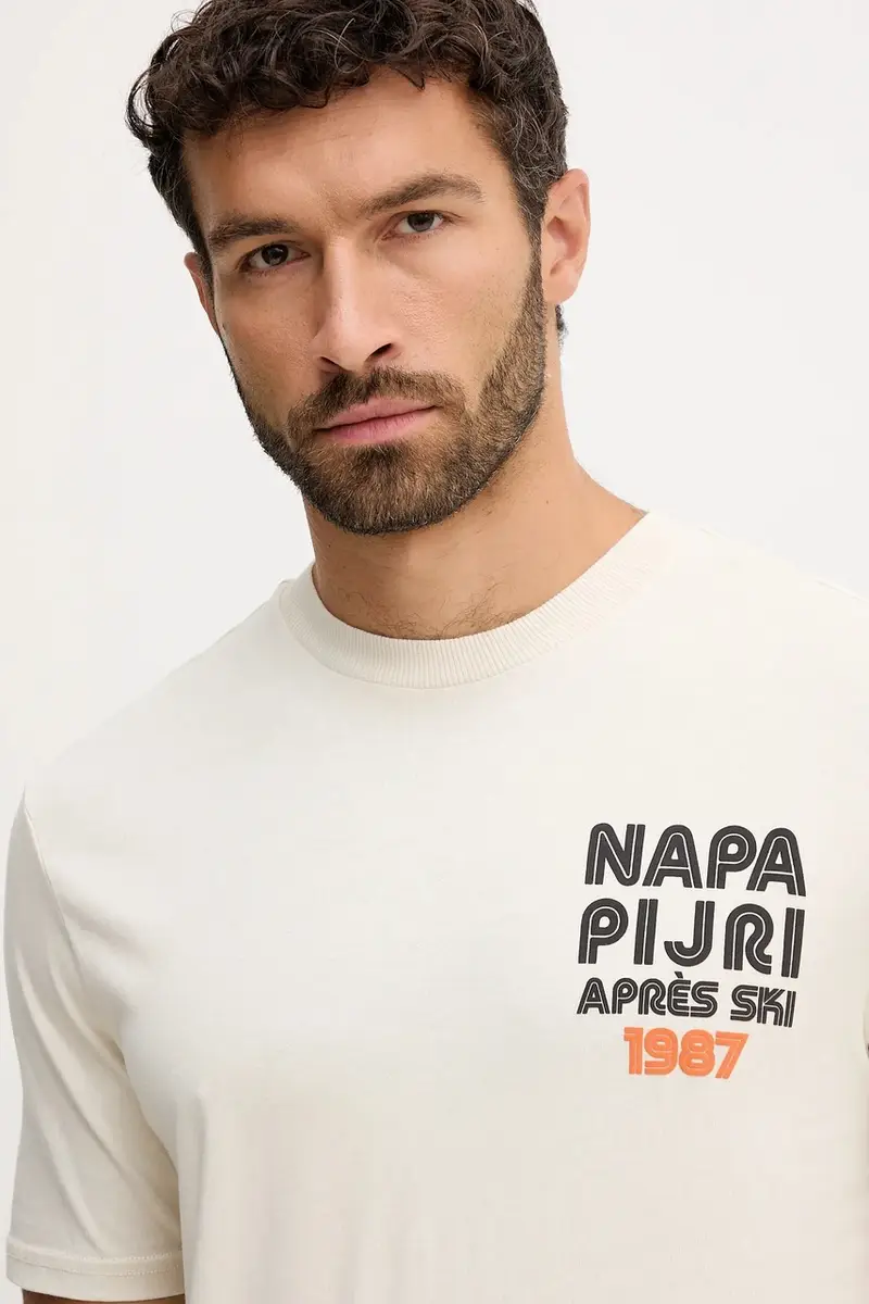 Napapijri T-shirt Uomo Beige 3573178 miniatura 4