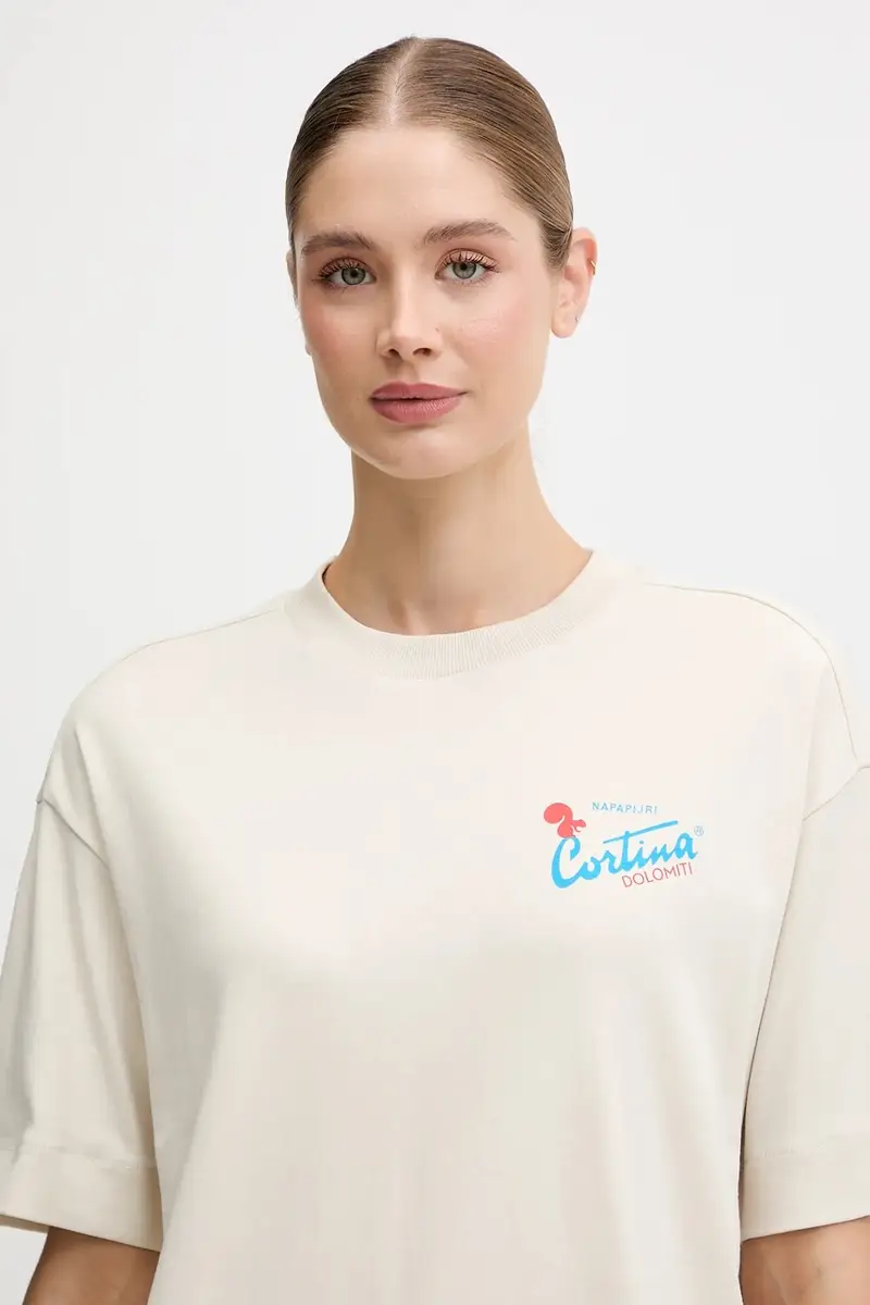 Napapijri T-shirt Donna Beige 3574981 miniatura 4