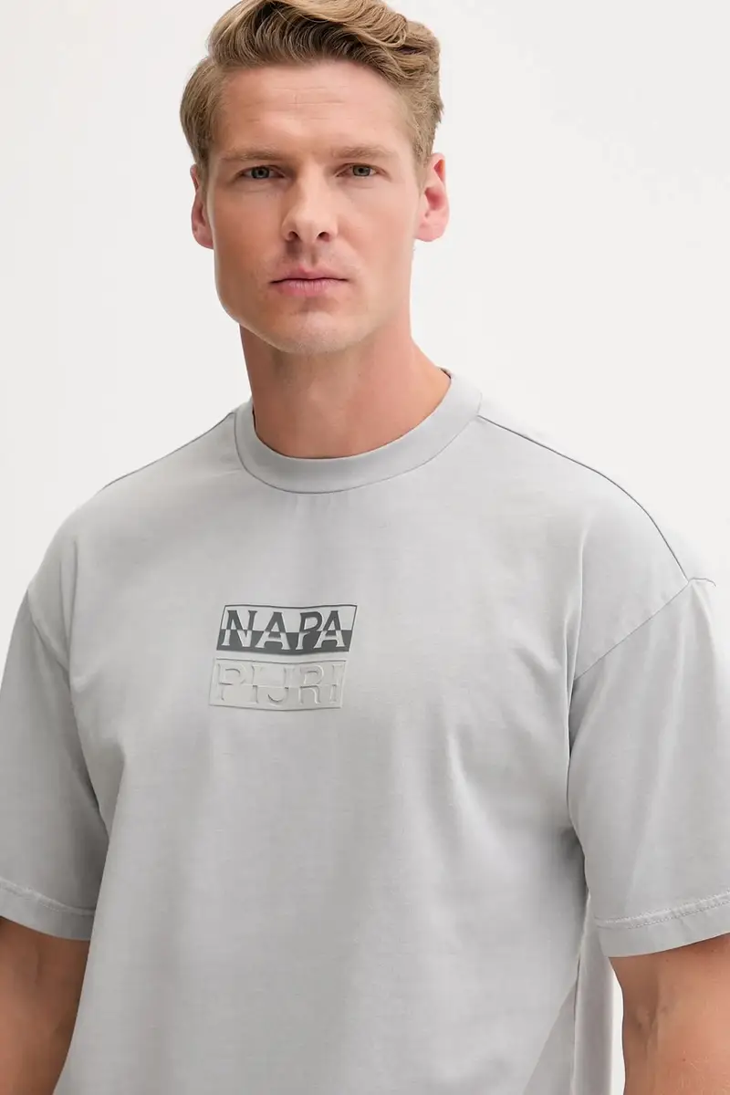 Napapijri T-shirt Uomo Grigio 3610730 miniatura 4