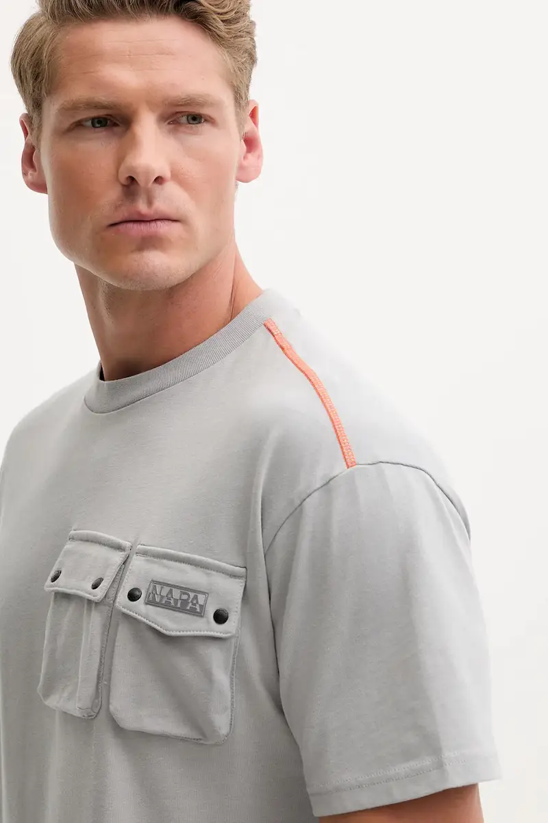 Napapijri T-shirt Uomo Grigio 3610728 miniatura 4